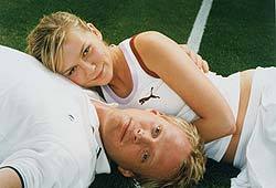 Kirsten Dunst and Paul Bettany star in the 2004 tennis movie, Wimbledon.