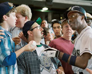 Pictures of Bernie Mac in the comedic baseball movie, Mr. 3000.