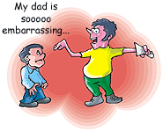 Do your parents make you cringe with embarrassment?