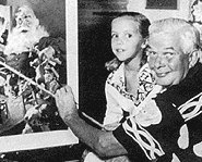 Haddon Sundblom painting Santa Claus.