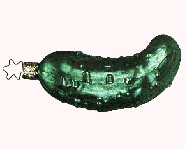 Whoever found the glass pickle was rewarded.
