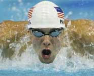 Picture of Michael Phelps, one of the top athletes of 2004.