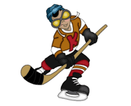 Simon plays hockey.