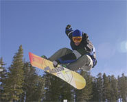 Picture of snowboarder from the Gravity Games.