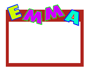 Decorate a framed photo of yourself by adding your name!
