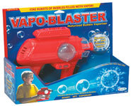 The Vapo-Blaster fires bursts of bubbles and vapor.