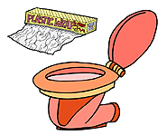 Wrap your toilet in saran wrap!