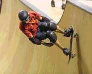 Tony Hawk skateboarding at the 2002 X Games.