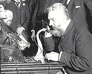 Alexander Graham Bell made the ceremonial call to open telephone service between New York and Chicago on October 18, 1892.