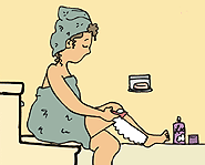 Shaving is a quick and easy way to get rid of hair.