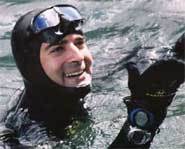 Freedivers compete by trying to hold their breath underwater as long as possible.