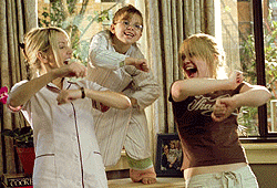 Hilary Duff, Heather Locklear and Aria Wallace show off their dancing skills in the romantic flick, The Perfect Man.