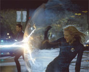 Photo of Jessica Alba, playing Invisible Woman, in Fantastic Four.