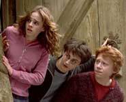 Harry Potter, Hermione Granger and Ron Weasley return to Hogwarts School of Witchcraft and Wizardry.