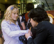Hilary Duff plays Lizzie McGuire in The Lizzie McGuire Movie.