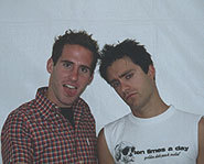 Picture of Simple Plan's Chuck Comeau (left,) Sebastian Lefebvre (right.)