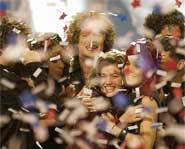 Kelly Clarkson beat out Justin Guarini to become America's first American Idol winner.