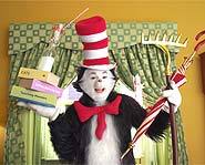 Mike Myers stars as the furry feline in the movie version of Dr. Seuss book, The Cat in the Hat.