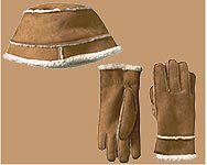 Leather and fur make a great combination for winter accessories.