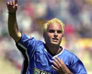 Landon Donovan scored one of the goals in the USA's 2-0 victory over Mexico at the 2002 World Cup.