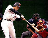 Hideki Matsui of the New York Yankees used to play with the Yomiuri Giants of the Japanese Central League.