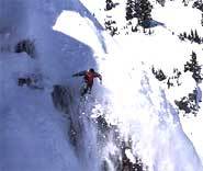 Freeskiers are given marks for control and agressiveness.