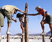 Ethan Zohn and Kim Johnson are the last two in Africa.