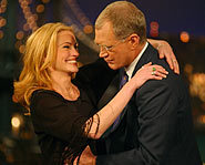 Julia Roberts clowning with David Letterman.