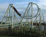 The Colussus roller coaster in England is one of the world's best roller coaster. It has ten inversions including a 90 foot loop.