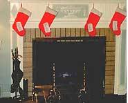 Stockings hung by the chimney with care.