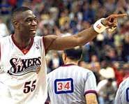 Dikembe Mutombo of the New Jersey Nets.