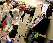 Dance Dance Revolution is a dancing video game where players try to match their dance moves to the beats of the song.