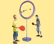 Tail Ball is an outdoor summer sport for kids that is similar to tennis and badminton.