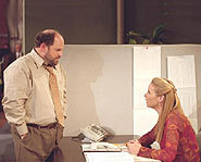 Phoebe Buffay tries to calm down a stranger after meeting him on a telemarketing phone call. (guest star - Jason Alexander.)