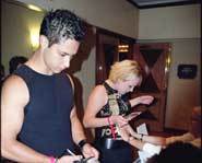 Nervous auditioners get ready to perform on American Idol.