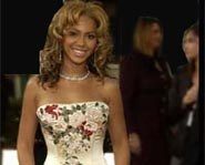 Beyonce Knowles presented an award at the 2003 Golden Globes.