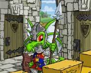 The defenders of Castle Meridell battle Lord Kass in the Neopets TCG expansion set!