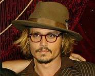 Johnny Depp at the premiere of his movie, The Pirates of the Caribbean.