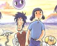 Akiko and her alien buddies.
