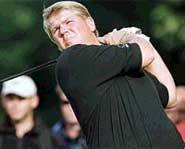 Picture of golfer John Daly who once tried healing his injured hand using super glue.