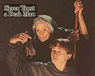 Check out the Vivian Vande Velde teen mystery novel, Never Trust a Dead Man.