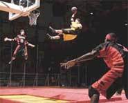 A high-flying slam dunk on TNN's SlamBall.
