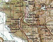 Shades areas show mountains, valleys, rivers and lakes.