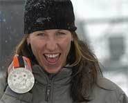 Alicia Cline won a silver medal in Skier X at the 2004 Winter X Games.