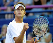 Picture of Andy Roddick, who lost in the quarter-finals of the 2004 Australian Open.