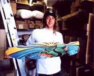 Biker and his boards.