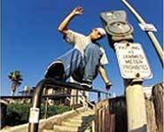 Sliding a rail.