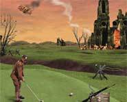 Golfing during a war - not a good plan.