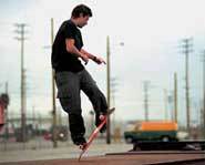Rodney Mullen is a skateboarding pioneer who invented dozens of skateboarding tricks.