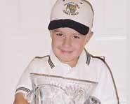 Jackson celebrates after winning another trophy.